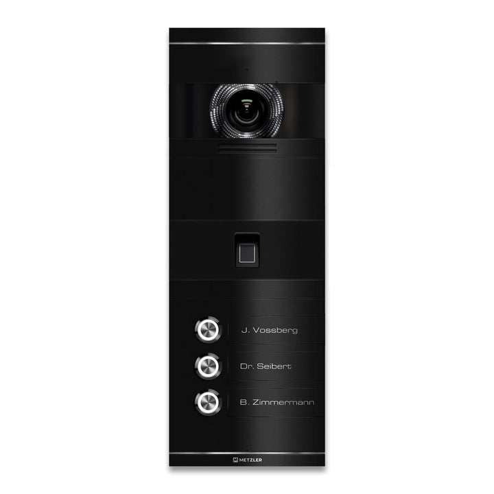 Metzler VDM10 2.0 Video Sprechanlage mit Türöffner (Stromversorgung) & Fingerprint, Anschluss 2-Drah