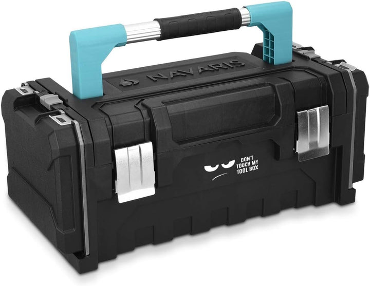 Navaris Werkzeugkoffer 20" Box leer - 51x23x21cm - 2 Abnehmbare Organizer Boxen und Stahlschliessen