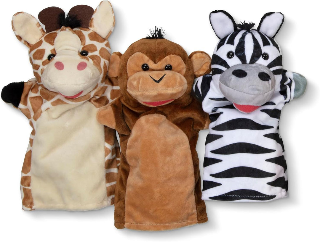 Melissa & Doug Safari Friends Handpuppen | Handpuppen und Theater | weiches Spielzeug | 3+ | Geschen