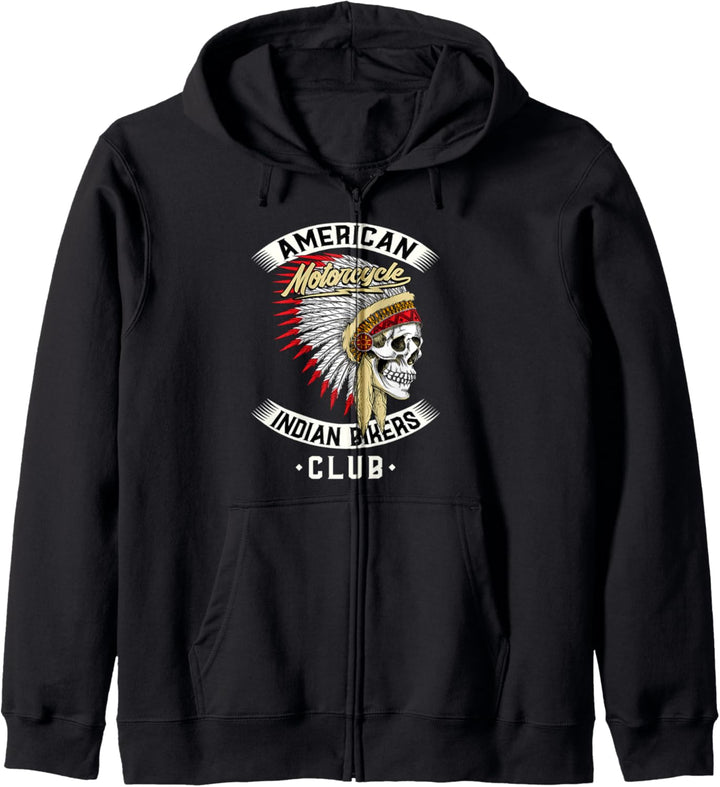 Indian Biker - Chopper Biker Motorrad Motorradfahrer Kapuzenjacke
