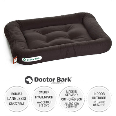 Doctor Bark Hundekissen - orthopädisches Hundebett, 95°C waschbar, hygienisch, robust & bequem (S -