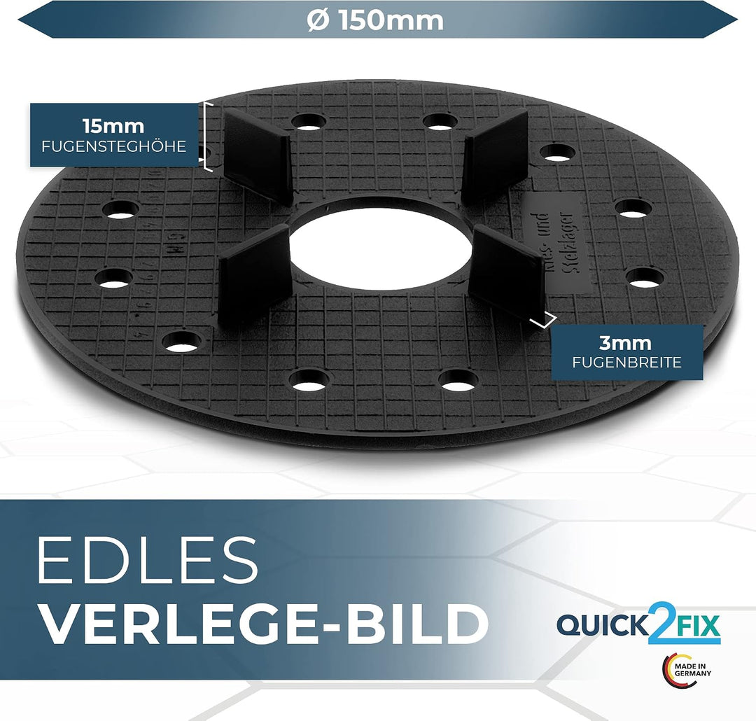 QUICK2FIX® Splittbettlager SET- Sandbettlager - Kiesbettlager - SET - (30 x Ganze + 20 x Halbe + 4 x