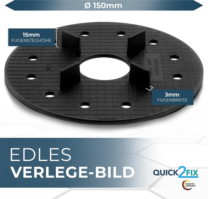 QUICK2FIX® Splittbettlager SET- Sandbettlager - Kiesbettlager - SET - (30 x Ganze + 20 x Halbe + 4 x