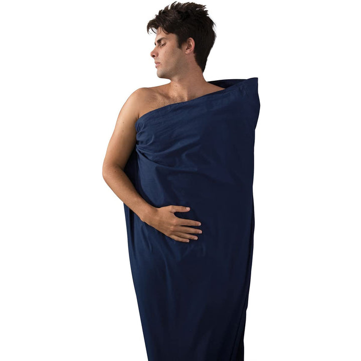 Sea to Summit Cotton Liner Long - Baumwollschlafsack Navy Dark Blue, Navy Dark Blue