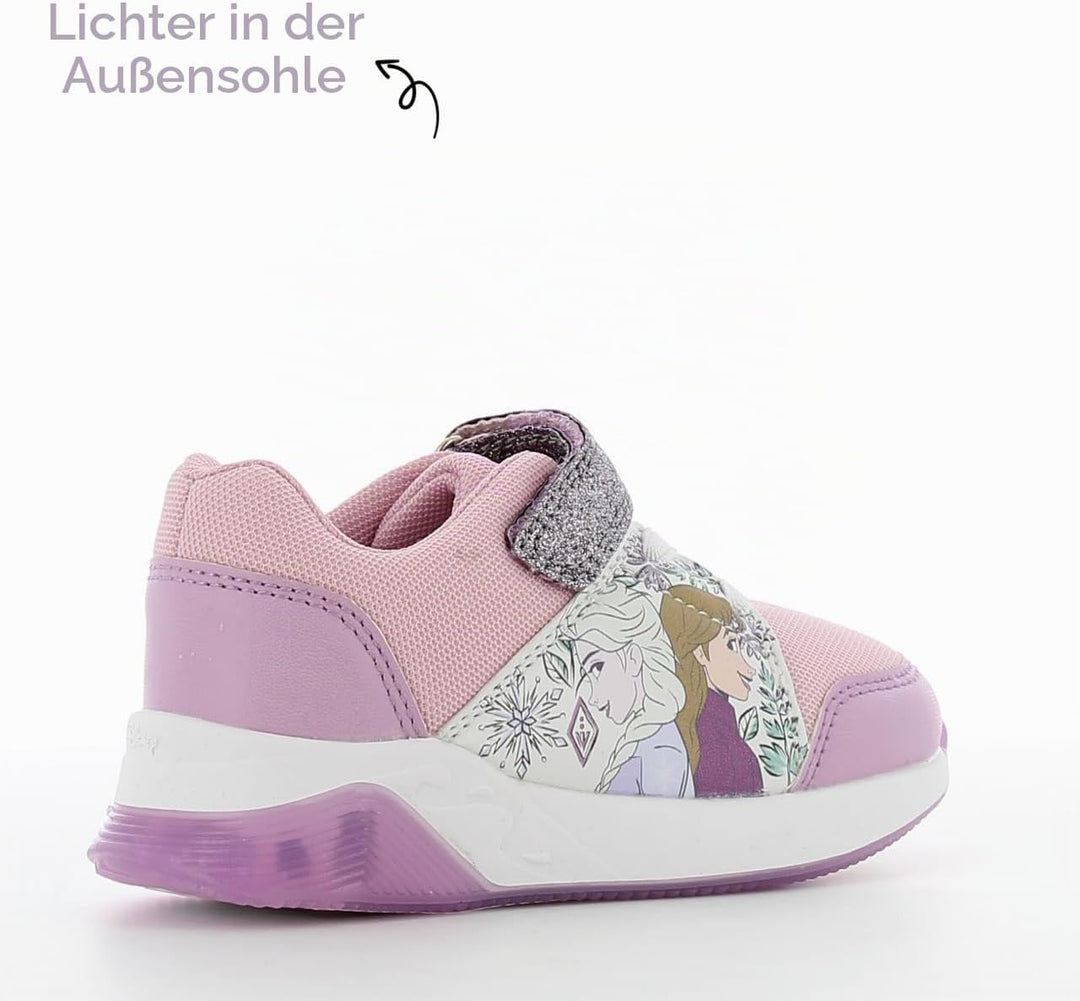 Disney Frozen Schuhe Mädchen 2 bis 8 Jahre, Kinderschuhe mit Anna und ELSA Motiv, Leuchtschuhe Kinde