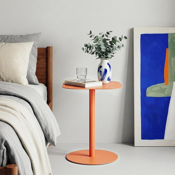 [en.casa] Beistelltisch Nastätten Gartentisch Couchtisch mit Metallgestell Sofatisch modernes Design