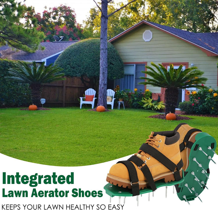 Rasenlüfter Schuhe, Nagelschuhe mit Klettverschluss Aerifizierer für Rasen mit Kostenlose Installati