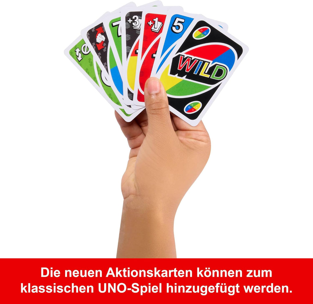 Mattel Games UNO Kartenspiel mit Zwei Erweiterungssets und Sammelmetalldose für Kinder, Erwachsene u