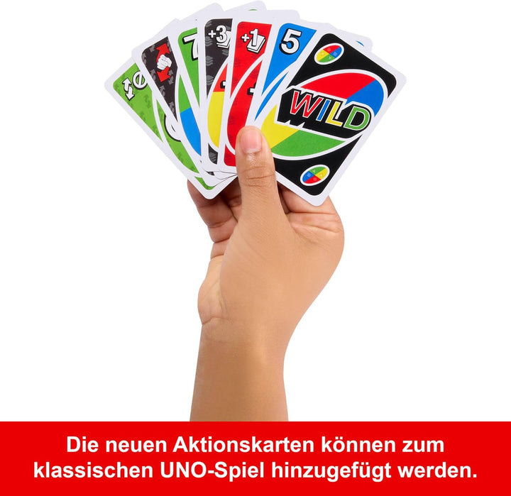 Mattel Games UNO Kartenspiel mit Zwei Erweiterungssets und Sammelmetalldose für Kinder, Erwachsene u