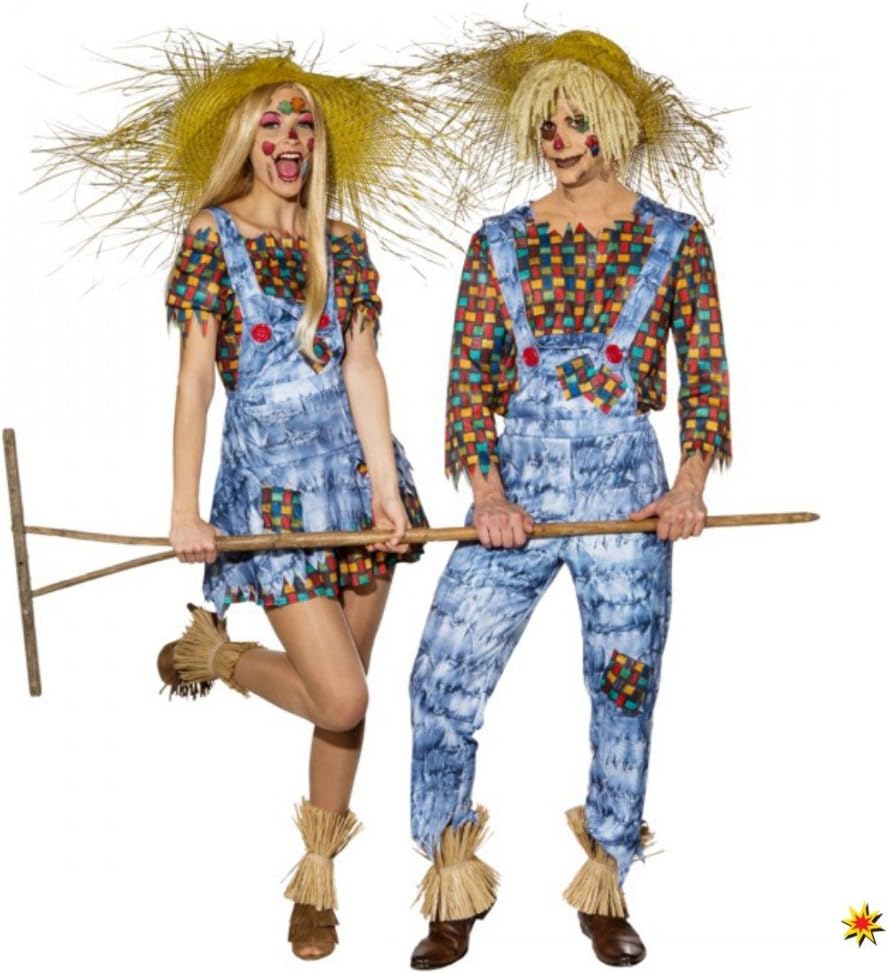 Kostüm Vogelscheuche Gr. 34- 44 Damen Latzrock Bluse Karneval Bauernhof (34/36) 34-36, 34-36