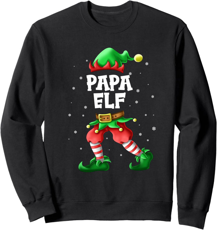 Papa Elf Partnerlook Familien Outfit Weihnachten Sweatshirt