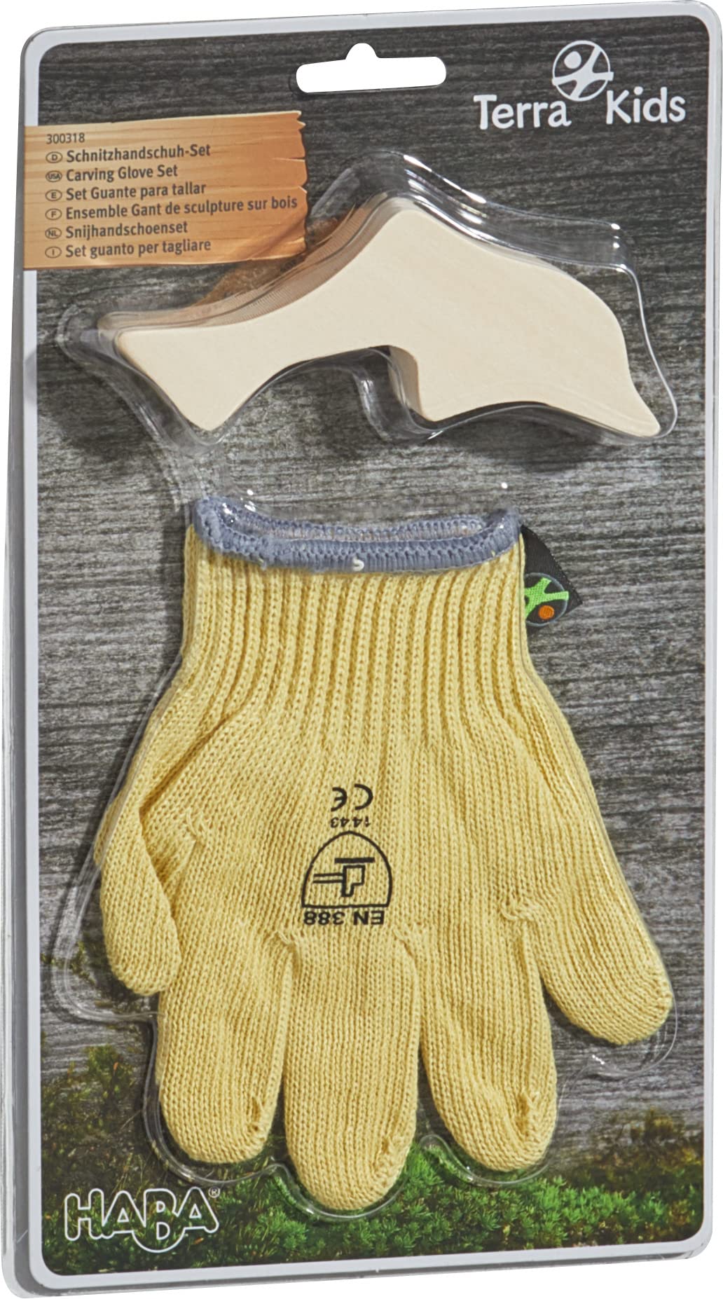 HABA 300318 Schnitzhandschuh-Set, Kleinkindspielzeug, Leer