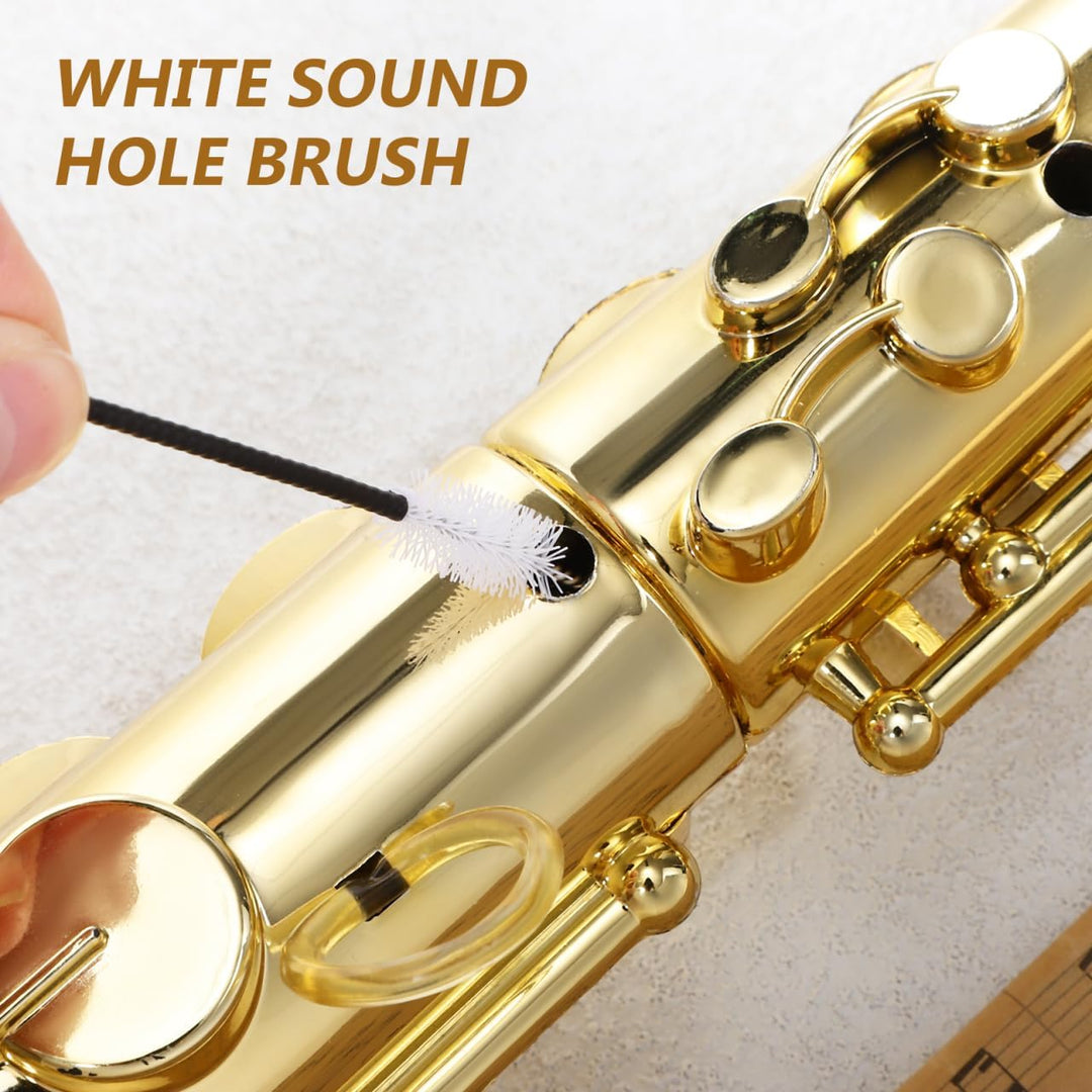 Milisten 1Set Klarinetten-Reinigungs-Pflegeset Blasinstrumenten-Reinigungstuch Tuch -Bürsten-Reinigu