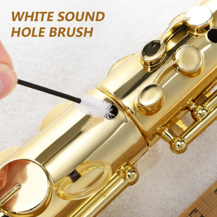 Milisten 1Set Klarinetten-Reinigungs-Pflegeset Blasinstrumenten-Reinigungstuch Tuch -Bürsten-Reinigu