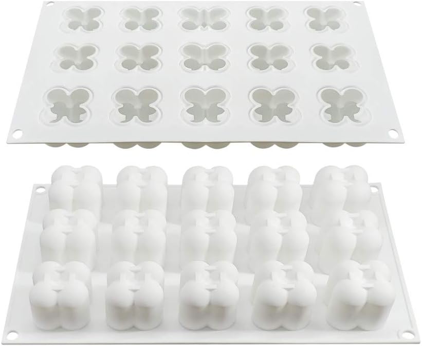 Uenmay Silikonform 3D 3D Kuchenform Handgemachtes Backgeschirr DIY Formen, 15 Löcher Kleine magische