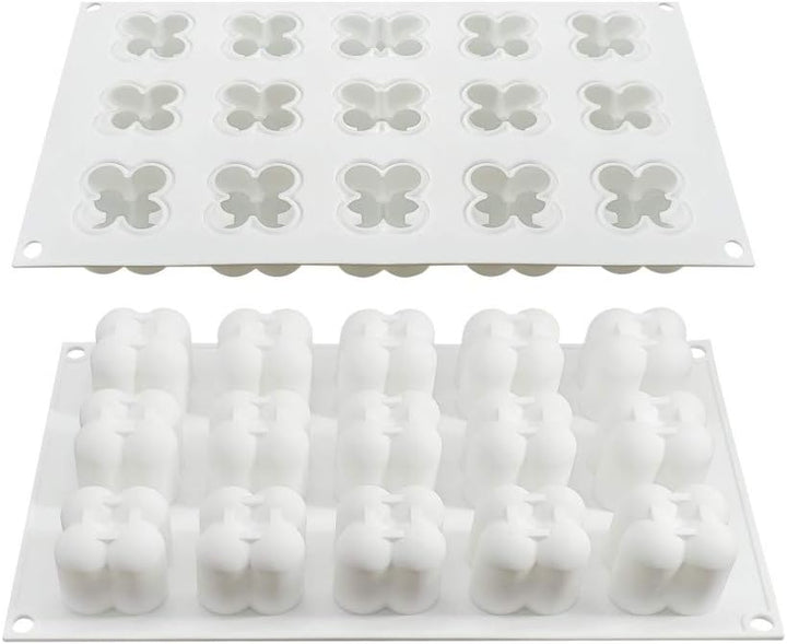 Uenmay Silikonform 3D 3D Kuchenform Handgemachtes Backgeschirr DIY Formen, 15 Löcher Kleine magische