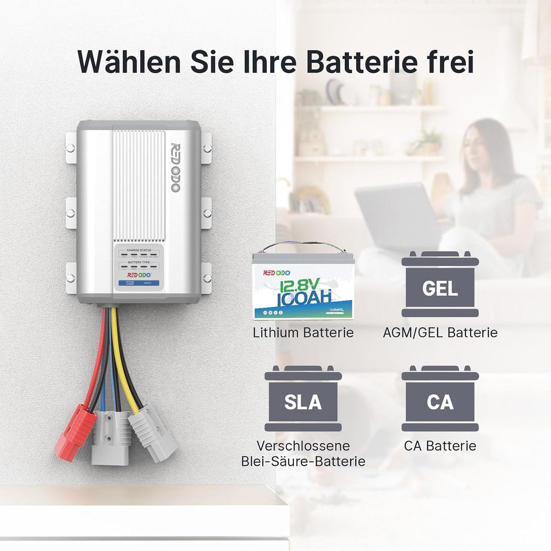 Redodo 12V 40A DC-DC Batterieladegerät mit MPPT für 12V LiFePO4, DC DC Ladegerät für Wohnmobil, Zwei