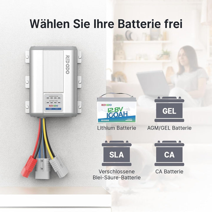 Redodo 12V 40A DC-DC Batterieladegerät mit MPPT für 12V LiFePO4, DC DC Ladegerät für Wohnmobil, Zwei