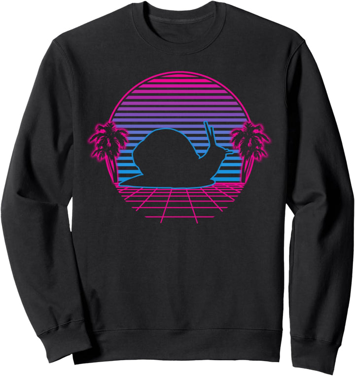 Schnecke Retro Vintage Sunset Geschenk Sweatshirt