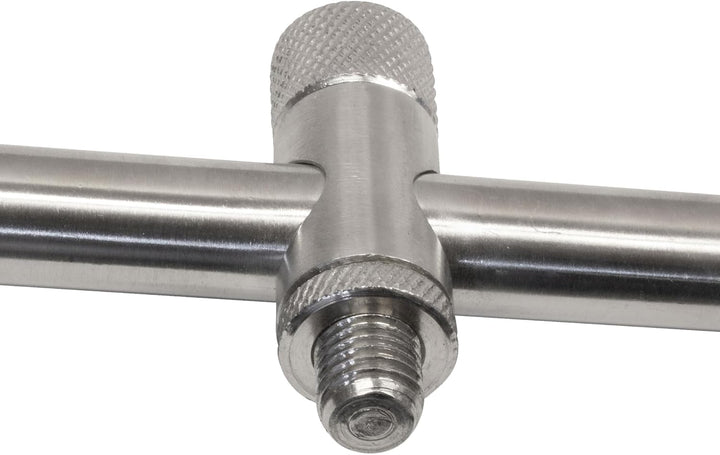 Angel Domäne Stainless Steel Buzzbars - Verstellbare Buzzer Bars 30-50cm für 3 Ruten (heavy - 2 Stüc