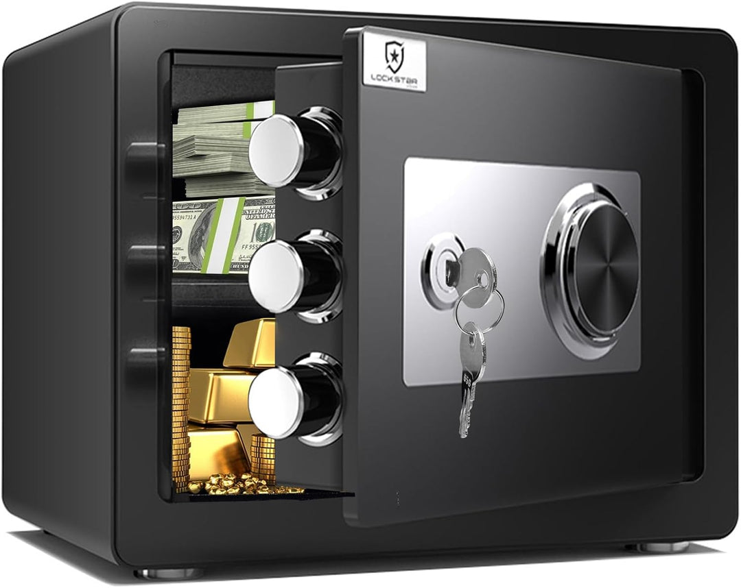 EXTRALINK Tresor für Zuhause – Safe mit Mechanischem Verschlusssystem, Kompakt ohne Batterien, Zahle