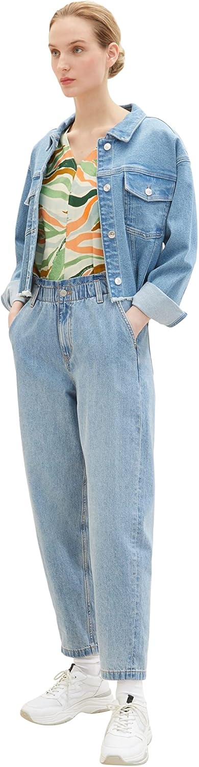 TOM TAILOR Damen Bluse mit Muster 32 31122 - Colorful Wavy Design, 32 31122 - Colorful Wavy Design