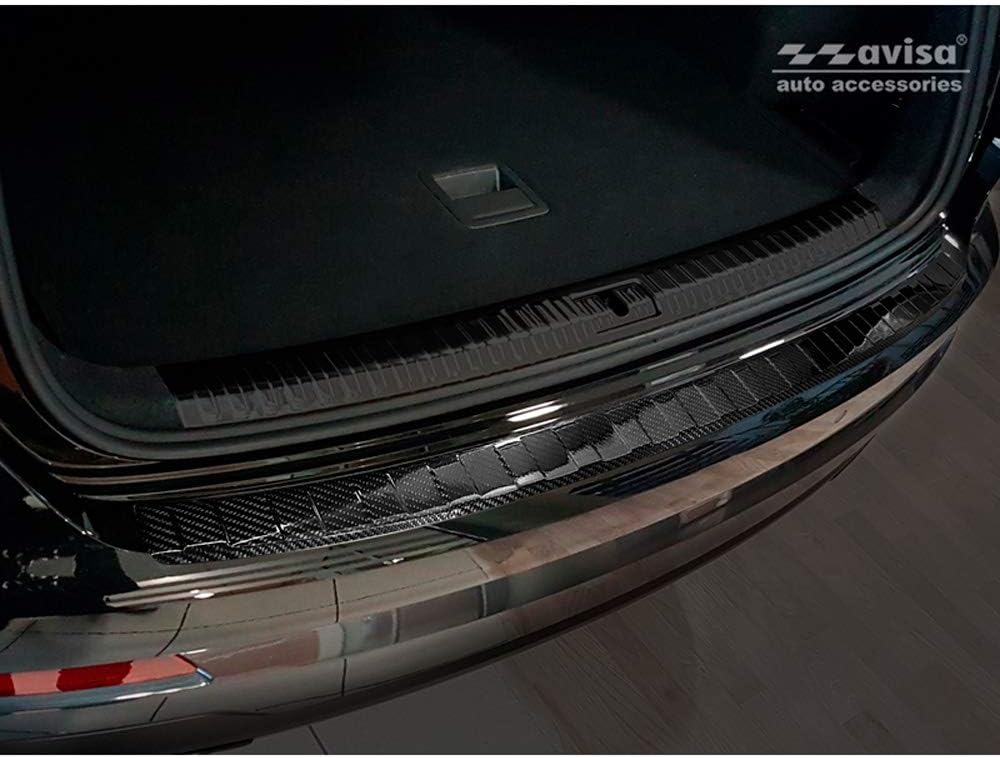 Avisa Echtes 3D Karbon Heckstossstangenschutz kompatibel mit Audi Q3 II 2019- inkl. S-Line 'Ribs'