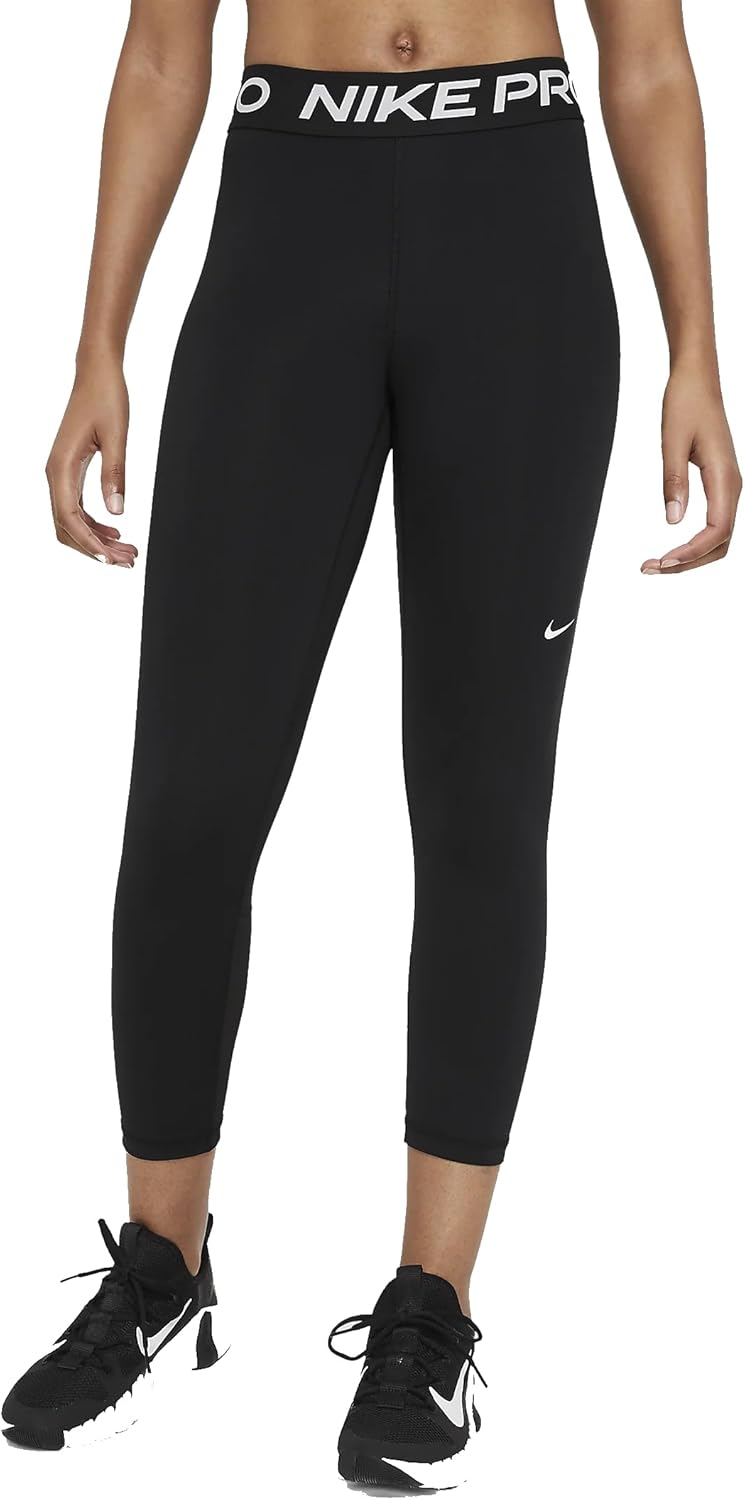 Nike Pro 365 Mid Rise Leggings S Black/White, S Black/White