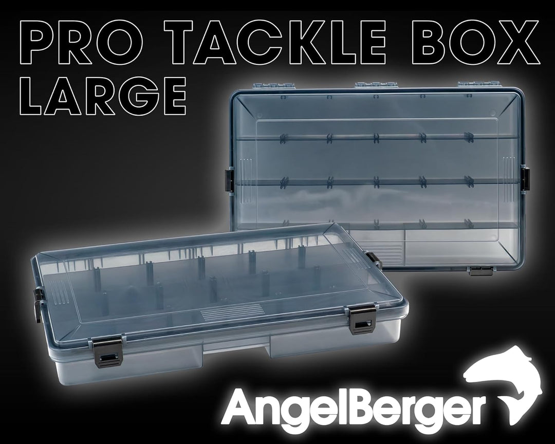 Angel-Berger Pro Tackle Box Zubehörbox Köderbox wasserdicht Large, Large