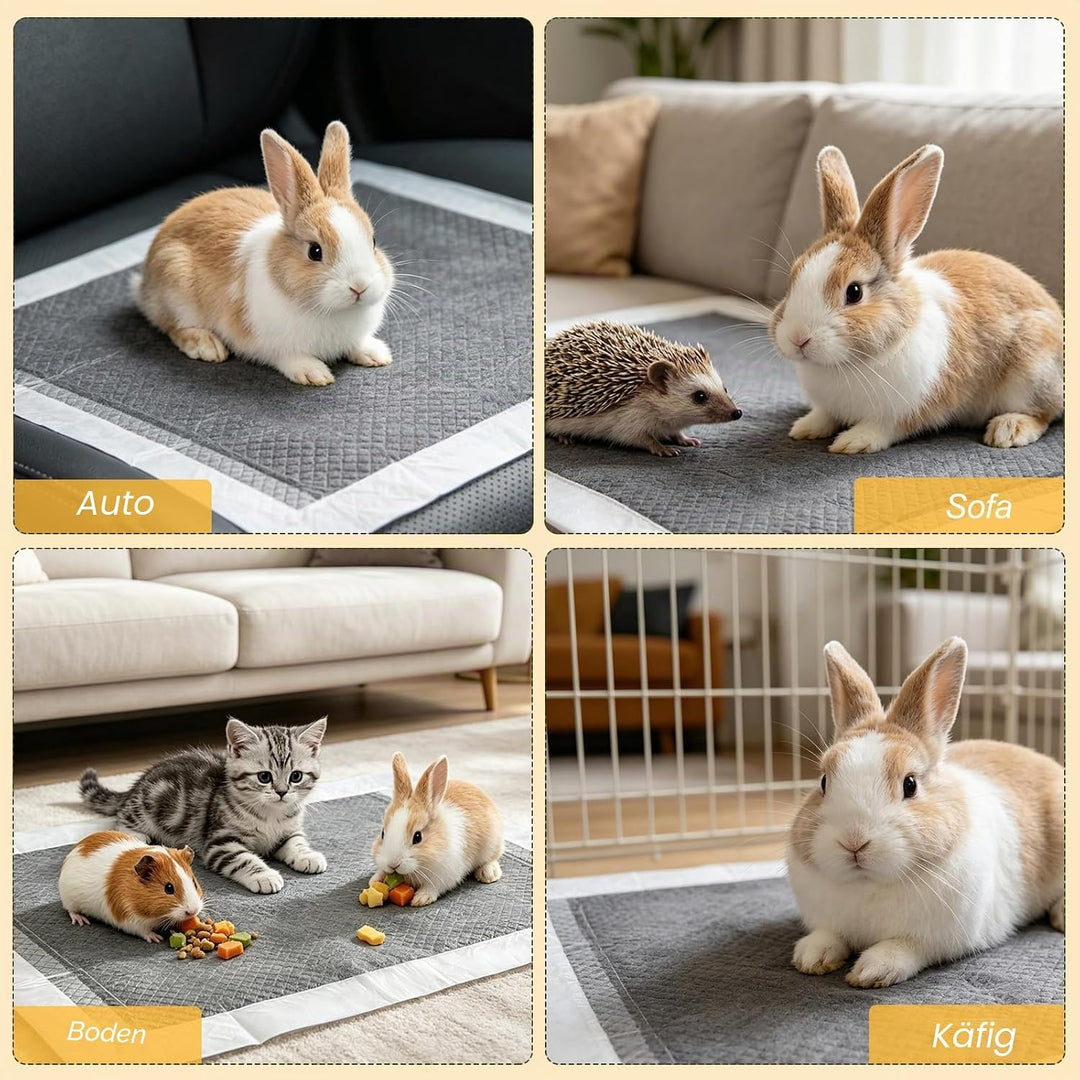 50 Stück Pipipads Meerschweinchen, PIPI Matten für Kaninchen, Einweg-Pinkelunterlagen für Haustiere,