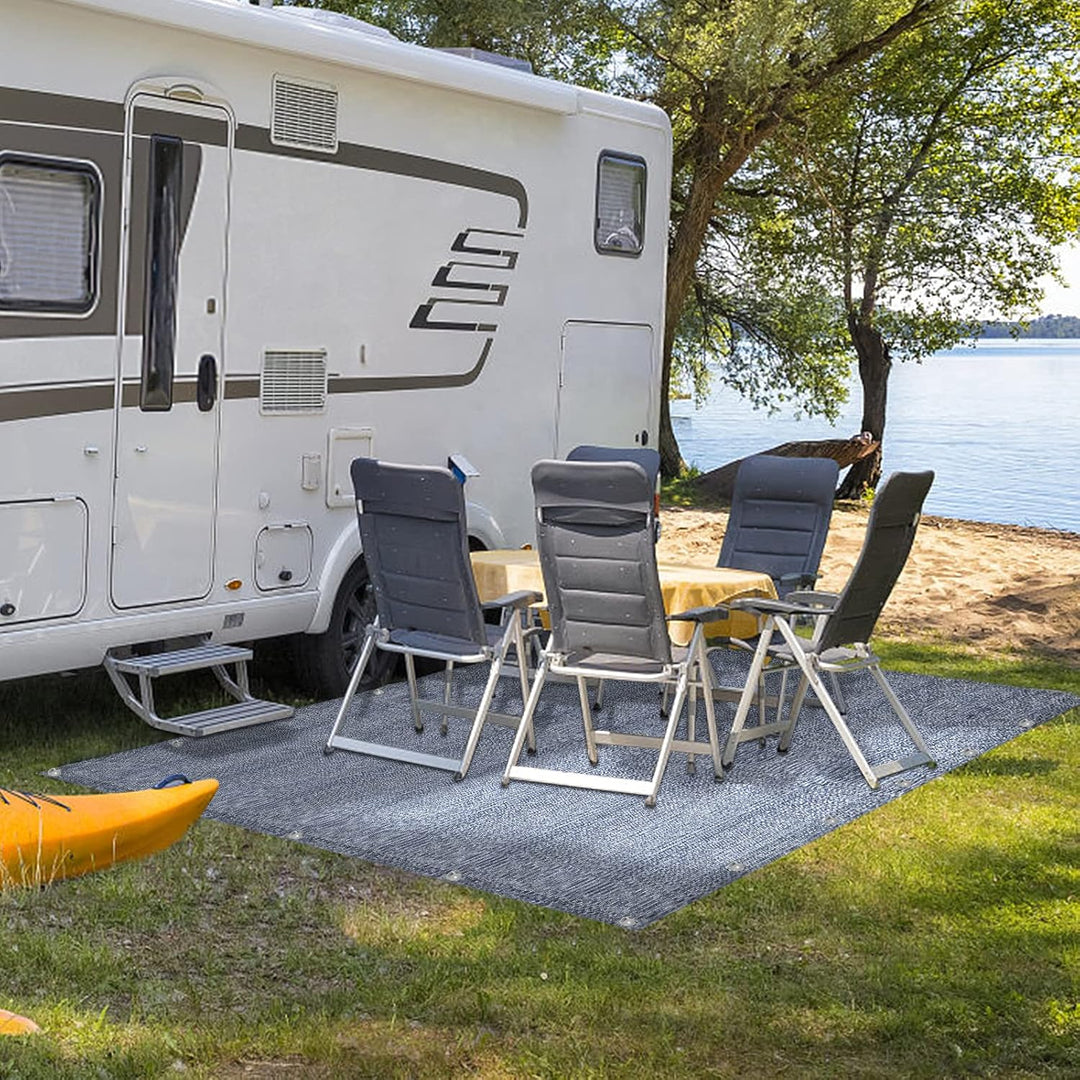 Vorzeltteppich 400x500cm Camping Teppich Outdoor rutschfest Waschbare Markisenteppich Zeltteppich Vo