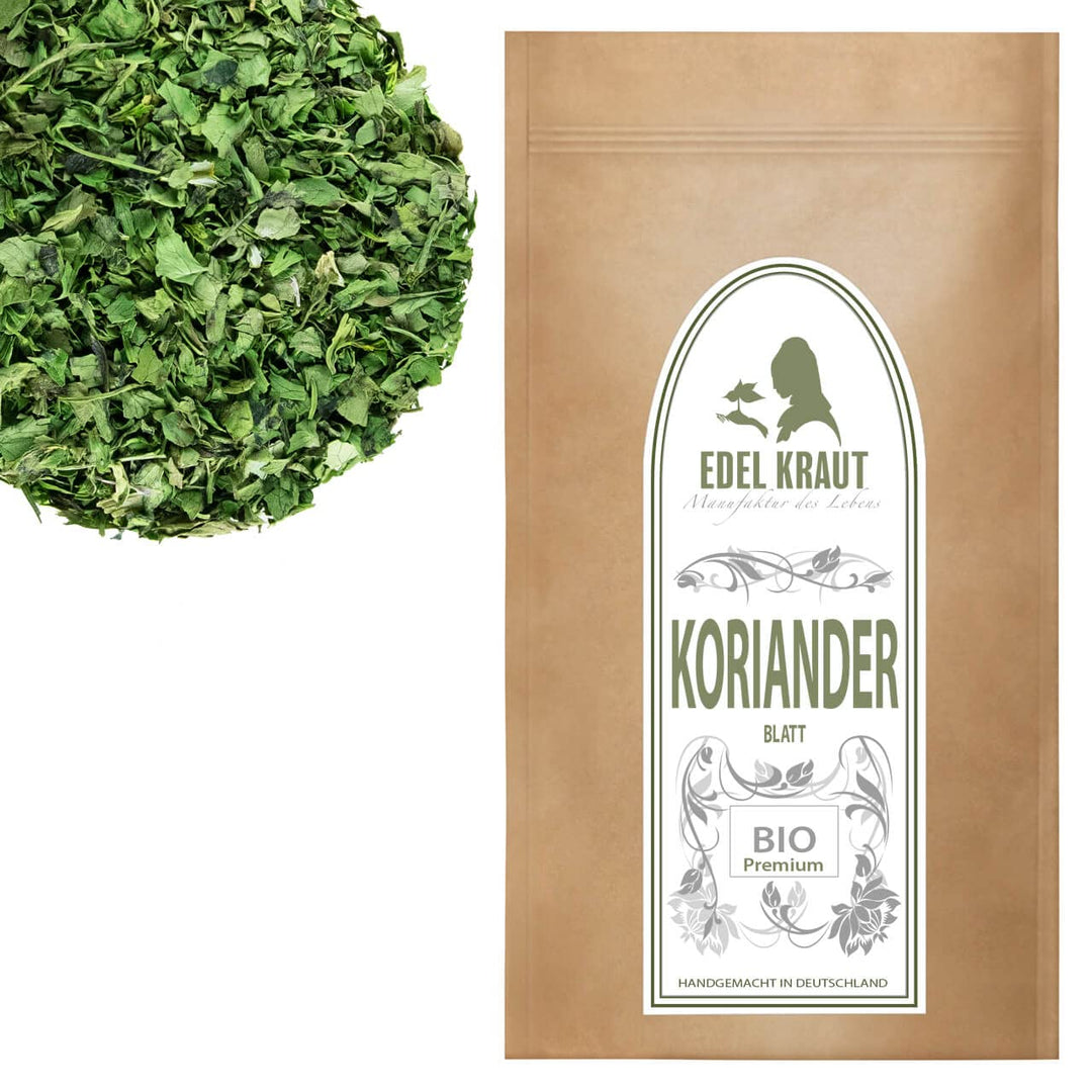 Korianderblätter BIO 500g | EDEL KRAUT - Premium Koriander Blätter getrocknet - 100% naturrein - aus