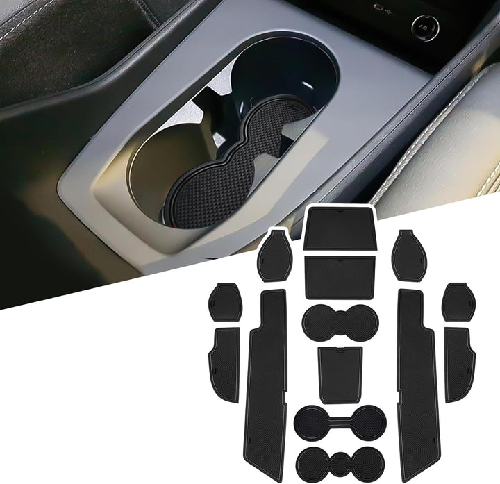 LFOTPP Kompatibel mit AUD-i Q4 Etron 2021 2022 2023 Anti-rutsch Gummimatten Set, Mittelkonsole Armle