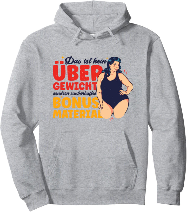Kein Übergewicht tolles Bonusmaterial lustiges Übergrösse Pullover Hoodie