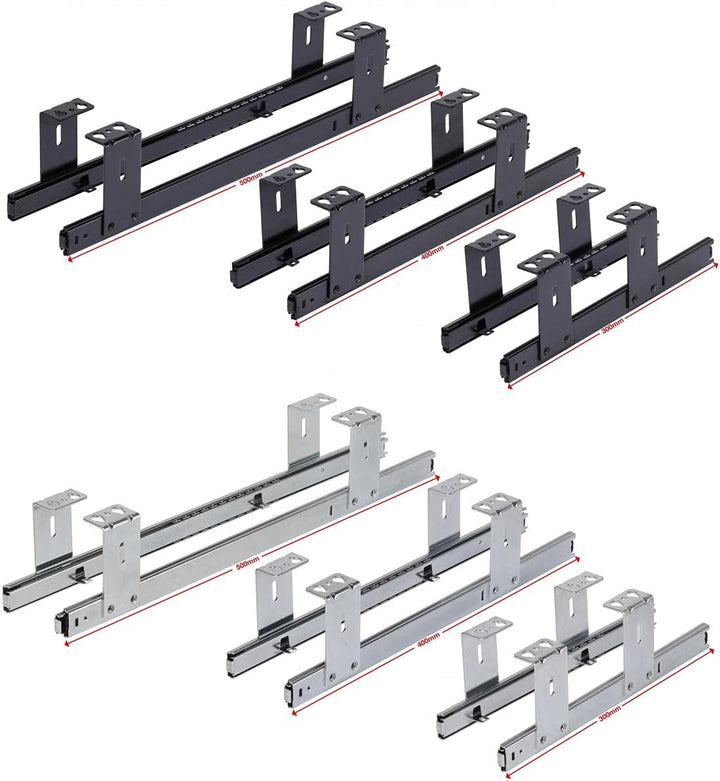 FIX&EASY Tastaturauszug mit Tastaturablage 600X400mm buche Dekor, Auszugschienen schwarz 400mm mit E