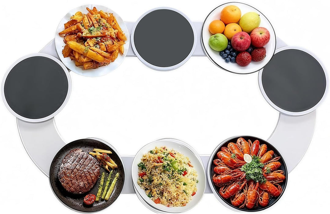 Drehplatte, Lazy Susan Drehteller Tablett ABS 360° Drehschale, Drehbares Tablett für Lebensmittel Dr