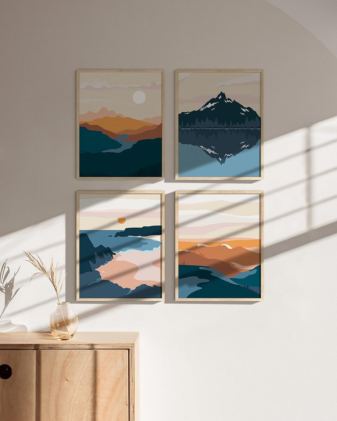 HAUS AND HUES Natur Wandkunst Drucke Landschaft Berg Dekor - Mitte des Jahrhunderts Wandkunst | Mode