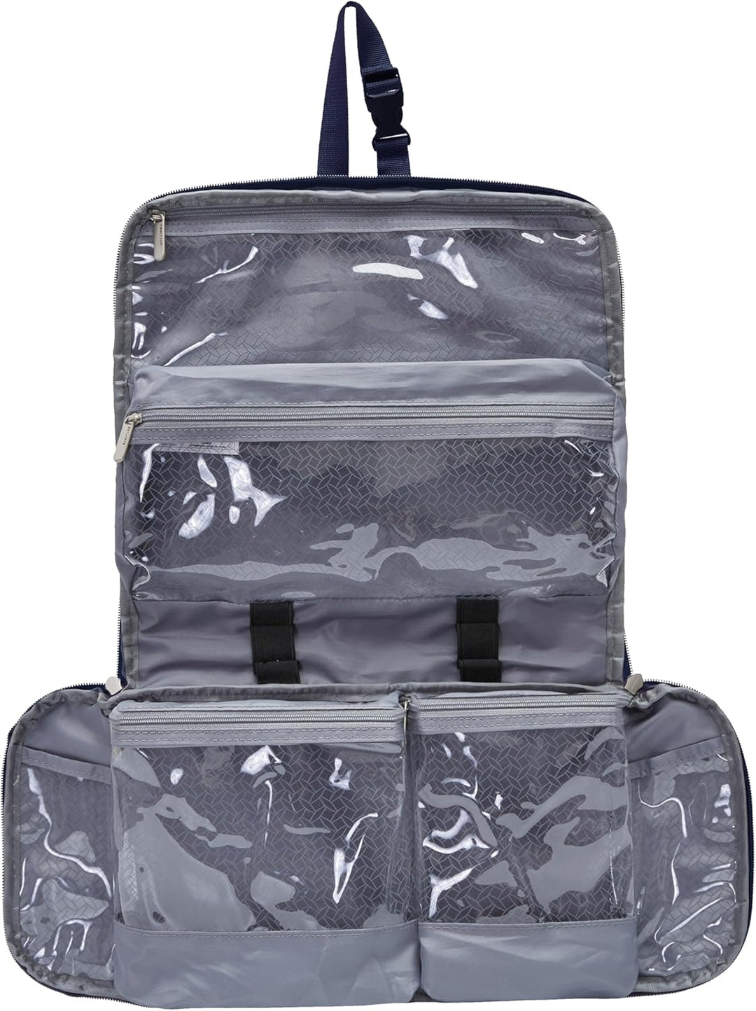 Travelon: Kulturset für Gepäck, flach, Midnight, Midnight, Reise-Kosmetik-Set zum Aufklappen, Midnig