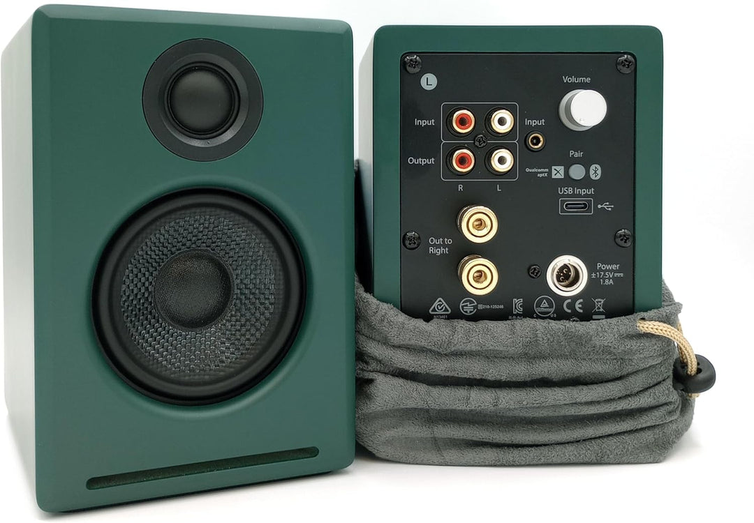 Audioengine A2 Plus Kabellose Bluetooth-Desktop-Lautsprecher – 60-W-Computerlautsprecher für Musik u