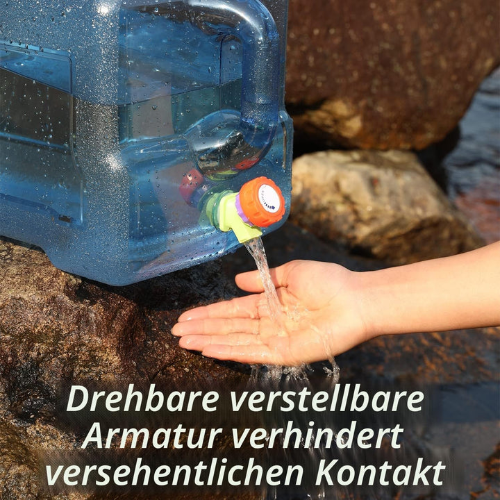 Sparkstarses Wasserbehälter mit Hahn, 5-22L Kunststoff Wasserkanister, Camping Wasserkanister, Wasse