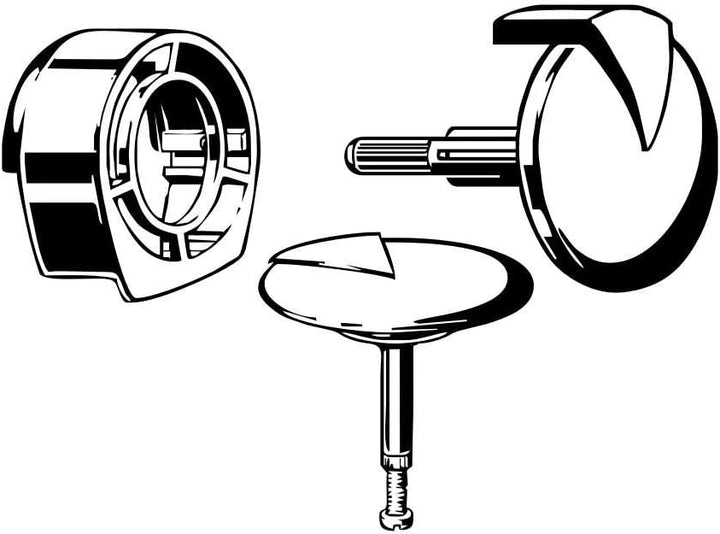 Viega 306847 Ausst-Set Multiset-Trio 6161.05 Rosette, Zulaufabdeckung verchromt & Viega Ventiloberte