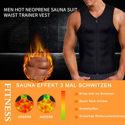 Bingrong Herren Fitness Shape Shirt Figur formend Training Achselshirts Weste Sauna Schwitzeffekt Ta