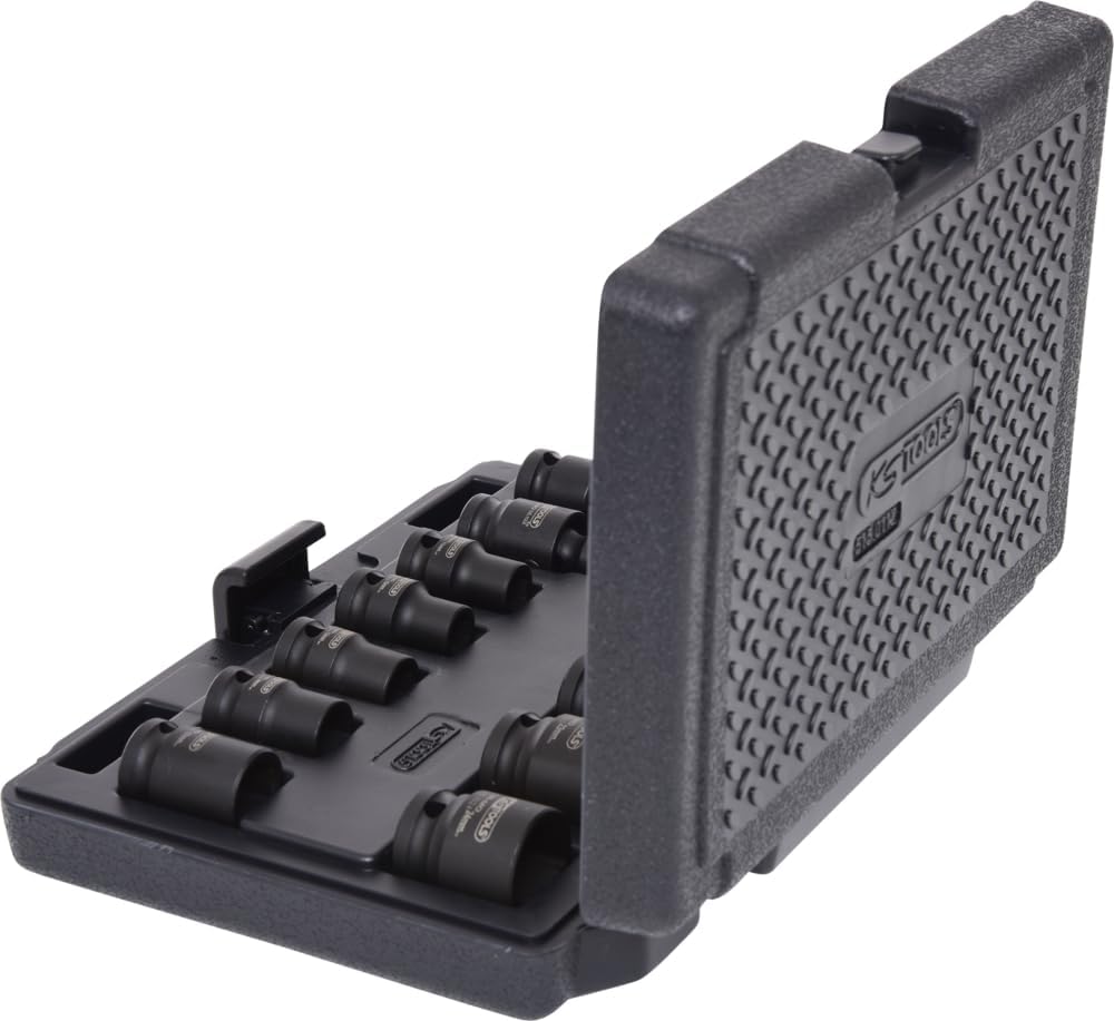 KS Tools 515.0112 1/2" Sechskant-Kraft-Stecknuss-Satz, kurz, 12-tlg.