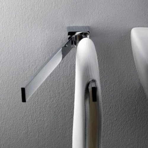 emco LOFT Handtuchhalter zweiarmig zur Wandmontage, schwenkbarer Badetuchhalter aus Aluminium, hochw