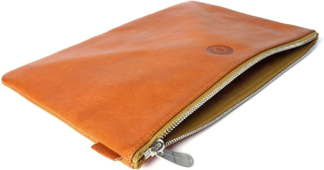 SONNENLEDER - hochwertige Banktasche "WEILL" Farbe: Natur *Echtes Leder*, Natur