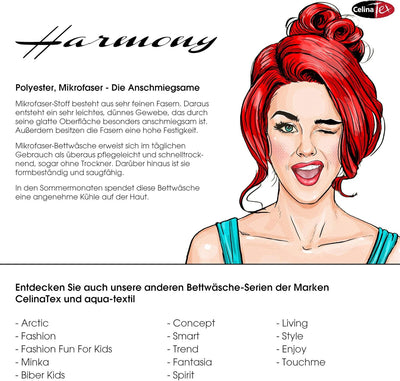 CelinaTex Harmony Bettwäsche 200 x 200 cm Mikrofaser Bettbezug Alisa Kariert Orange Braun Schwarz 20