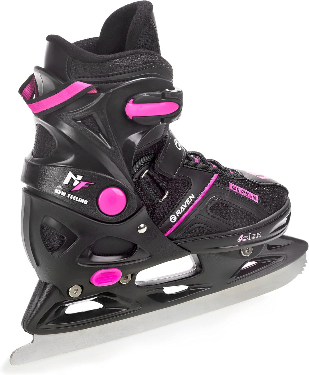Raven Pulse Black/Mint 2in1 Verstellbare Schlittschuhe und Inline Skates - Inliner für Kinder und Er