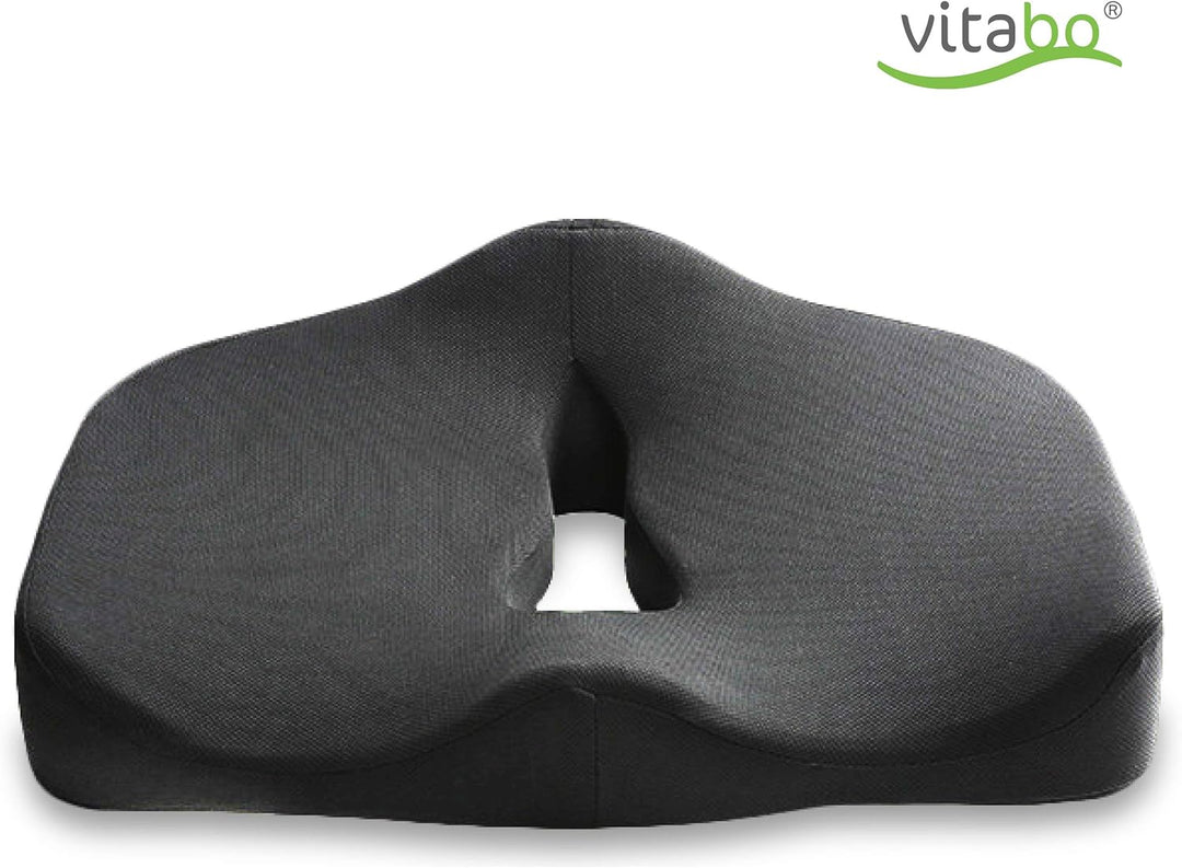 Vitabo ergonomisch geformtes Sitzkissen I Sitzring in O-Form I Sitzdonut aus Viscoschaum mit Memory-