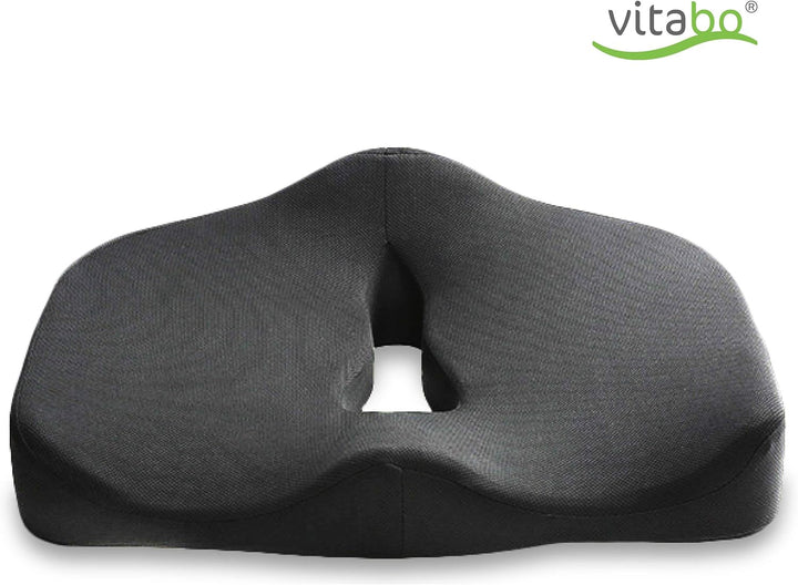 Vitabo ergonomisch geformtes Sitzkissen I Sitzring in O-Form I Sitzdonut aus Viscoschaum mit Memory-