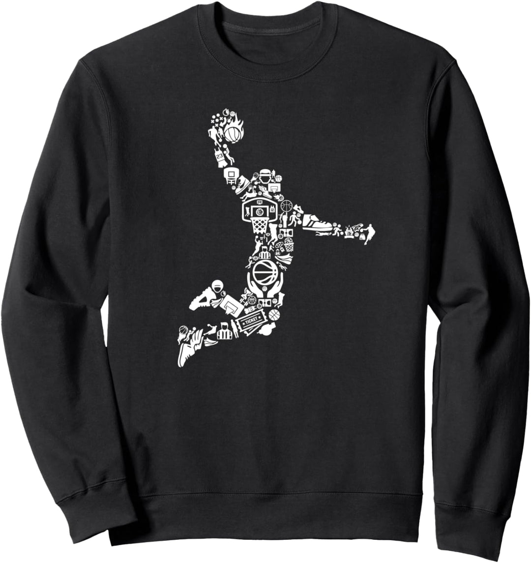 Dunking Basketballspieler Design für echte Sportfans Sweatshirt